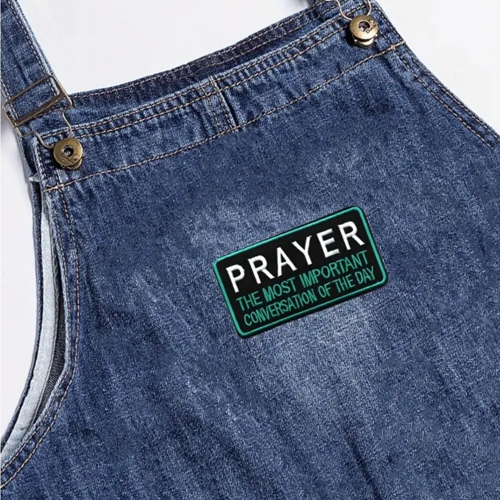 Black, green and White Prayer Patches
